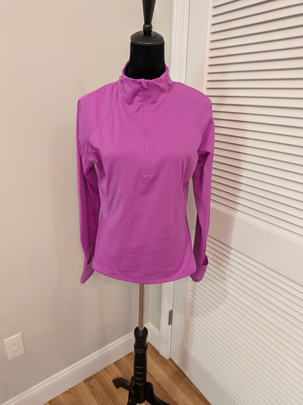 Layers Women's Long-Sleeve Quarter-Zip Top - Magenta Size L